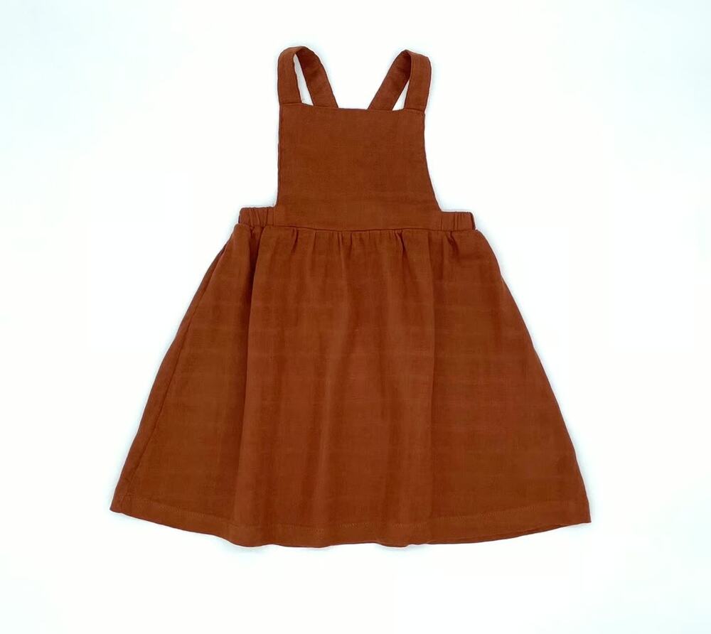 Angel Dear Organic Cotton Muslin Overall Dress